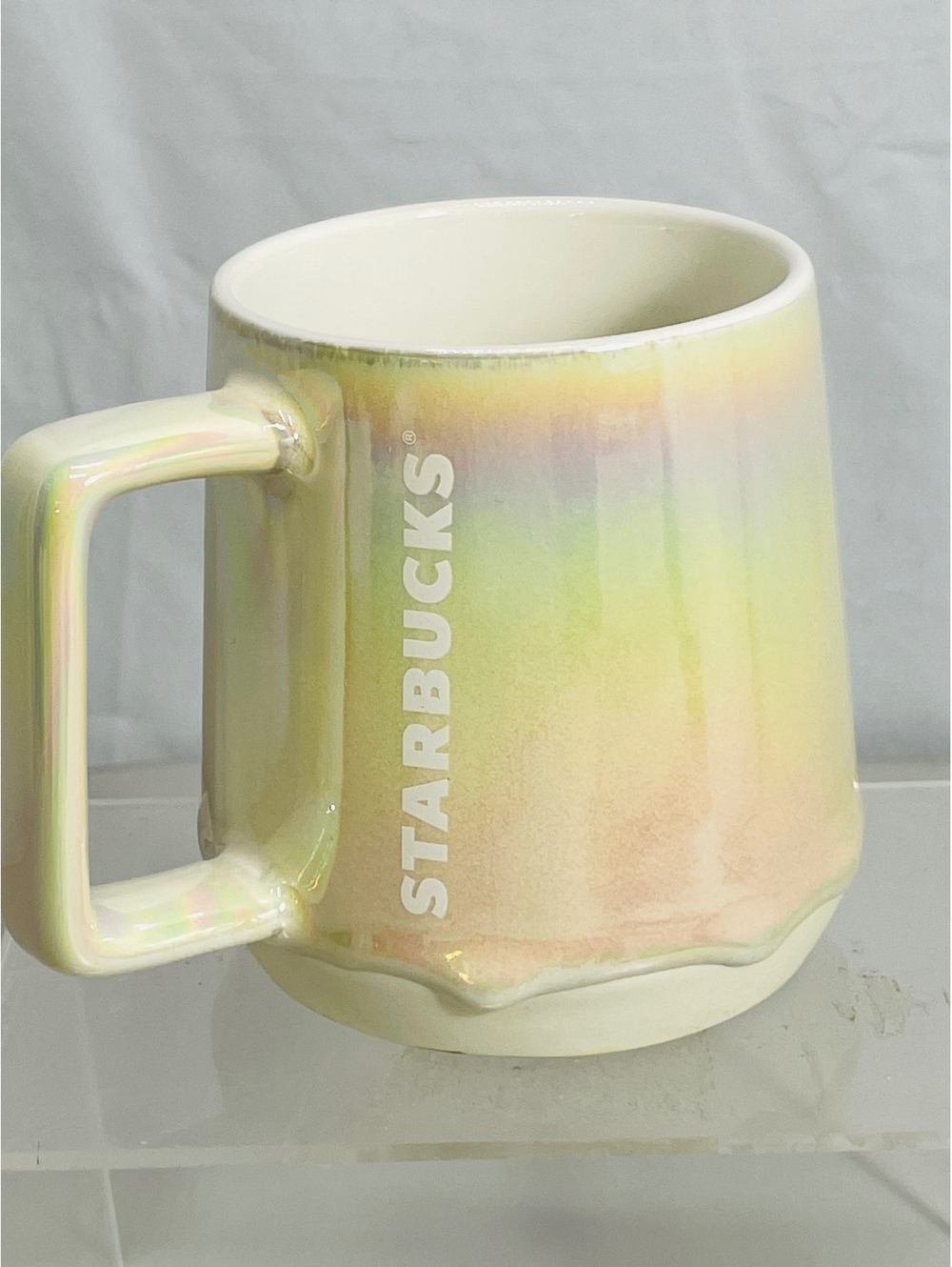 2019 Starbucks Ceramic Coffee Mug 12 oz Iridescent Pastel Gradient